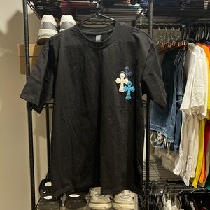 Chrome hearts blue tri color cross shirt